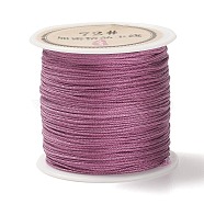 50 Yards Nylon Chinese Knot Cord, Nylon Jewelry Cord for Jewelry Making, Old Rose, 0.8mm(NWIR-C003-01A-13)