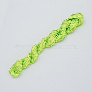 10M Nylon Jewelry Thread, Nylon Cord for Custom Woven Bracelets Making, Green Yellow, 2mm(X-NWIR-R002-2mm-13)