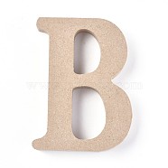Letter Unfinished Wood Slices, Laser Cut Wood Shapes, for DIY Painting Ornament Christmas Home Decor Pendants, Letter.B, 100x74x15mm(DIY-WH0162-62B)
