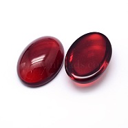 K9 Glass Cabochons Oval Flat Back Cabochons, Dark Red, 18x13x6mm(GGLA-L002B-01)
