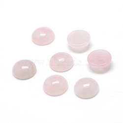 Natural Rose Quartz Gemstone Cabochons, Half Round, 18x6.5mm(X-G-T020-18mm-09)