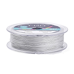 Round Nylon Coated Steel Wire, Import From Japan, Silver, 0.4mm, about 328.08 Feet(100m)/Roll(TWIR-T002-01B-01)