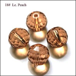 Imitation Austrian Crystal Beads, Grade AAA, Faceted(96 Facets), Round, PeachPuff, 8mm, Hole: 0.9~1mm(SWAR-F073-8mm-18)