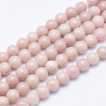 Natural Pink Opal Beads Strands, Round, 10~10.5mm, Hole: 1mm, about 39pcs/strand, 15.7 inch(40cm)