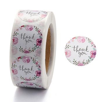 1 Inch Thank You Stickers, Adhesive Roll Sticker Labels, for Envelopes, Bubble Mailers and Bags, Colorful, 25mm, 500pcs/roll