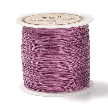 50 Yards Nylon Chinese Knot Cord, Nylon Jewelry Cord for Jewelry Making, Old Rose, 0.8mm