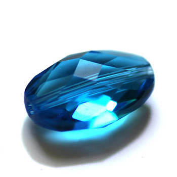 Imitation Austrian Crystal Beads, Grade AAA, Faceted, Oval, Dodger Blue, 13x10x7mm, Hole: 0.9~1mm
