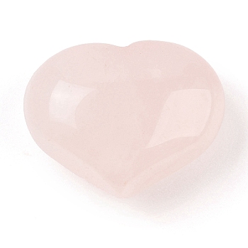 Natural Rose Quartz Love Heart Stone, Pocket Palm Stone for Reiki Balancing, 20x25~26x12~13mm