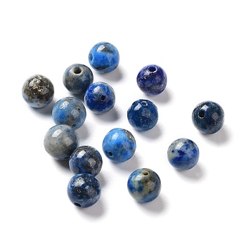Natural Lapis Lazuli Beads, Dyed, Round, 6mm, Hole: 0.8mm