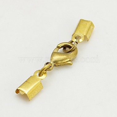 Clip Ends With Lobster Claw Clasps(KK-G144-G)-2