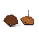Accessoires de boucles d'oreilles en bois de noyer(MAK-N032-014)-3