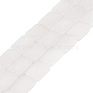 Natural White Jade Beads Strands, Rectangle, 13x18x6mm, Hole: 0.8mm, about 22pcs/strand, 15.75''(40cm)(G-M420-M06-02)