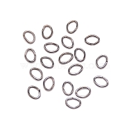 Iron Quick Link Connectors, Ring, Gunmetal, 8x5x0.8mm, Inner Diameter: 4.5x3.5mm, 300pcs/bag(IFIN-WH0100-03B)