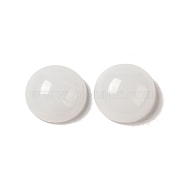 Glass Cabochons, Imitation Gemstone, Half Round, White, 10x5mm(GLAA-B017-07B-01)