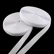 Adhesive Hook and Loop Tapes, Magic Taps with 50% Nylon and 50% Polyester, White, 25mm, about 25m/roll, 2rolls/group(NWIR-R018-2.5cm-01)