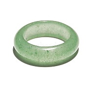 Natural Green Aventurine Finger Rings, Inner Diameter: 18~20mm(PW-WG87157-01)