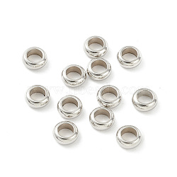 201 Stainless Steel Spacer Beads, Flat Round, Stainless Steel Color, 5x2mm, Hole: 3mm(STAS-M294-03P-05)