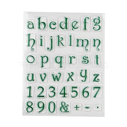Plastic Stamps, for DIY Scrapbooking, Photo Album Decorative, Cards Making, Stamp Sheets, Alphabet A~Z, Number 0~9, Mark &, +, -, , Letter Pattern, 180~182x140~142x3mm(DIY-F053-09)