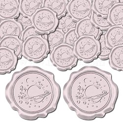 Adhesive Wax Seal Stickers, Envelope Seal Decoration, For Craft Scrapbook DIY Gift, Planet, 30mm, 100pcs(DIY-CP0010-58H)