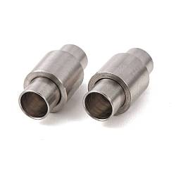 304 Stainless Steel Magnetic Clasps, Column, Stainless Steel Color, 20x10x10mm, Hole: 6mm(SA-CBA15BC-15P)