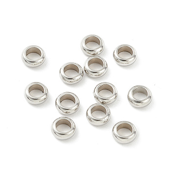 201 Stainless Steel Spacer Beads, Flat Round, Stainless Steel Color, 5x2mm, Hole: 3mm
