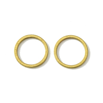 Brass Linking Rings, Flat Ring, Raw(Unplated), 10x0.9mm, Inner Diameter: 8mm