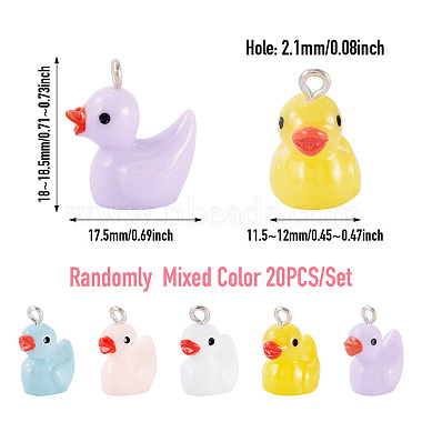 20Pcs Opaque Resin Pendants(RESI-TADJ0001-09)-4