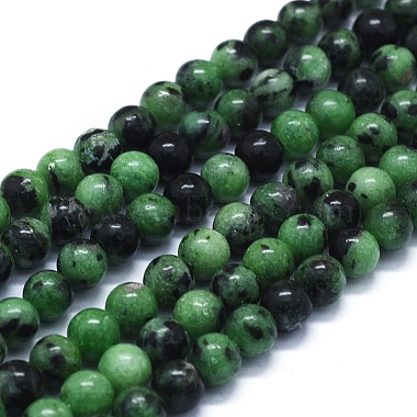 6mm Round Ruby in Zoisite Beads