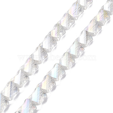 Clear AB Rectangle Glass Beads