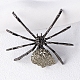 Natural Pyrite & Alloy Spider Display Decorations(WG61950-01)-1