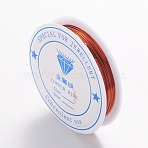 Copper Jewelry Wire, Nickel Free, Chocolate, 24 Gauge, 0.5mm, about 8m/roll(CW0.5mm010)