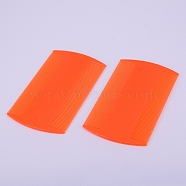 Plastic Double Sided Pet Combs, Cat Dog Pet Grooming Fine Tooth Hair Combs, Orange, 88x51x2.5mm(MRMJ-WH0062-02E)