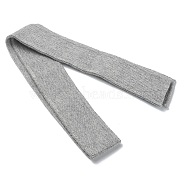 95% Cotton & 5% Elastic Fiber Ribbing Fabric for Cuffs, Waistbands Neckline Collar Trim, Knitted Hem, Dark Gray, 750~830x33~36x2.2mm(FIND-WH0135-95A)