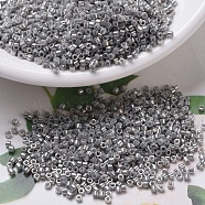 MIYUKI Delica Beads, Cylinder, Japanese Seed Beads, 11/0, (DB0251) Opaque Smoke Gray Luster, 1.3x1.6mm, Hole: 0.8mm, about 2000pcs/10g(X-SEED-J020-DB0251)