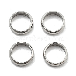 Non-Tarnish 201 Stainless Steel Spacer Beads, Flat Round, Stainless Steel Color, 10x2.5mm, Hole: 8mm(STAS-M294-03P-01)