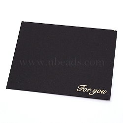 Paper Envelope, with Golden Edge, Rectangle, Black, 10x13.5cm(DIY-WH0204-92B)