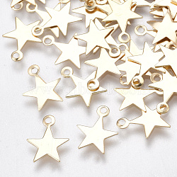 Iron Charms, for DIY Jewelry Making, Nickel Free, Star, Light Gold, 10x8x0.5mm, Hole: 1mm
(X-IFIN-T007-18KC-NF)