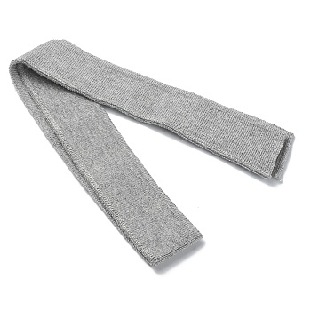 95% Cotton & 5% Elastic Fiber Ribbing Fabric for Cuffs, Waistbands Neckline Collar Trim, Knitted Hem, Dark Gray, 750~830x33~36x2.2mm