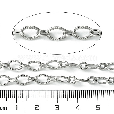 chaînes à maillons ovales texturées en acier inoxydable résistant au ternissement 304(CHS-K018-02P)-2