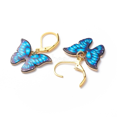 Alloy Enamel Butterfly Dangle Leverback Earrings(EJEW-JE05045)-4