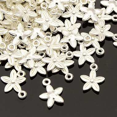 Silver Flower Alloy Charms