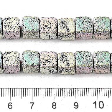 Blaking Painted Natural Lava Rock Beads Strands(G-B086-B01-01A)-4