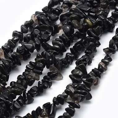 7mm Black Chip Glass Beads