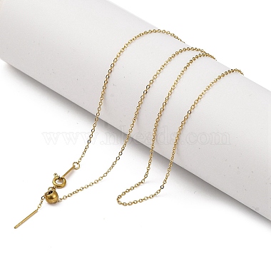 Ion Plating(IP) 304 Stainless Steel Cable Chain Necklaces(NJEW-K255-24G)-4