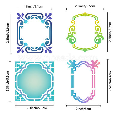 Metallstanzschablonen aus Edelstahl(DIY-WH0289-100)-3