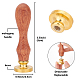 Латунная восковая печать с ручкой из розового дерева(AJEW-WH0412-0344)-2