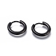 304 Stainless Steel Huggie Hoop Earrings(X-EJEW-O087-06F)-1