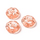 Perles acryliques transparentes peintes à la bombe(OACR-E015-06)-1