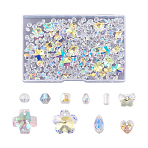 DIY Jewelry Making Finding Kits, Including Electroplate Glass Beads and Glass Rhinestone Charms, Mixed Color, 400pcs/box(DIY-BT0001-38)