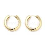 Brass Hoop Earrings, Long-Lasting Plated, Lead Free & Cadmium Free, Ring, Real 18K Gold Plated, 6x24mm(EJEW-M260-08G)